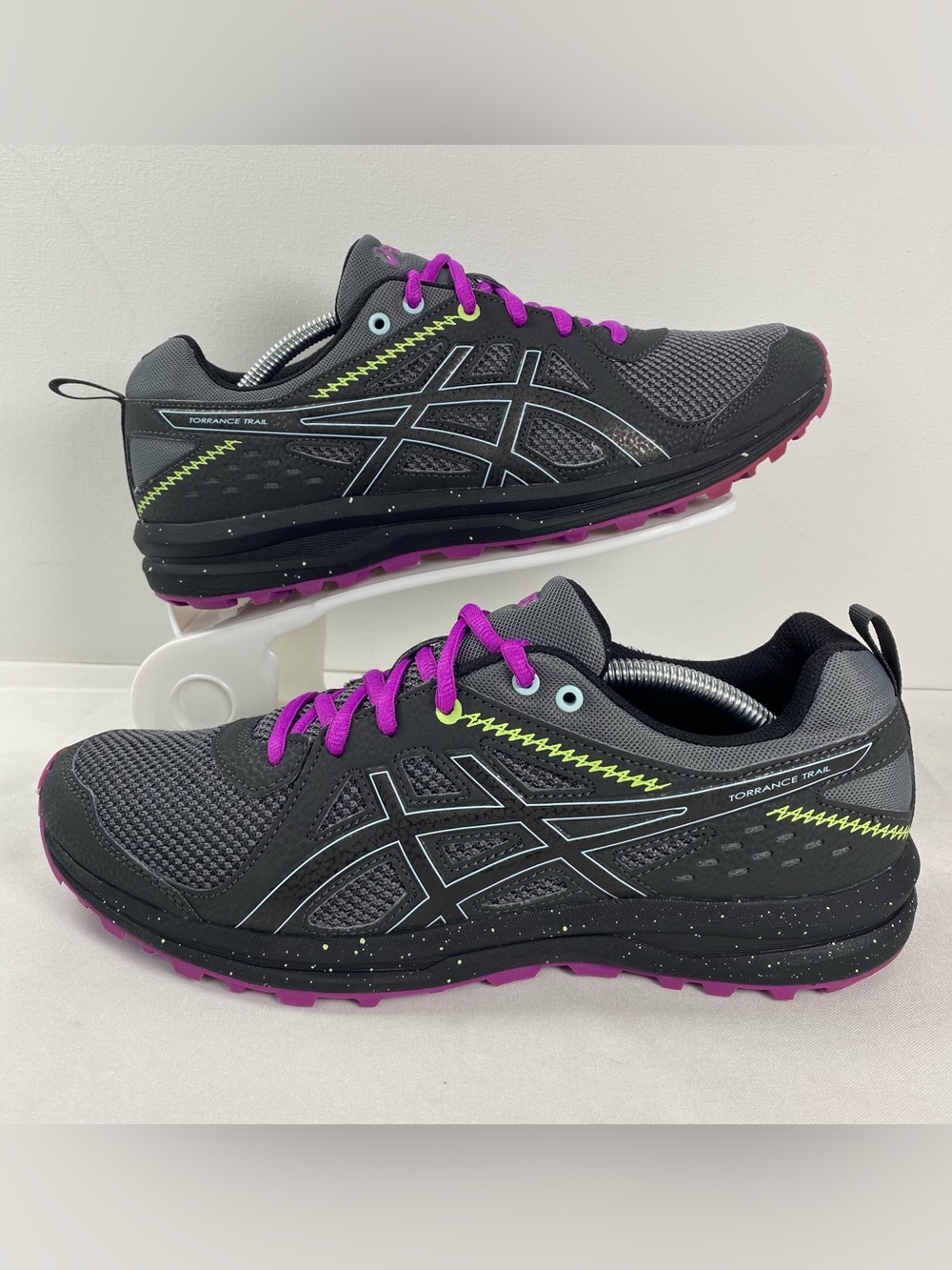 ASICS Torrance Trail Womens 10.5 Black Purple Running Hiking Shoes 1022A240